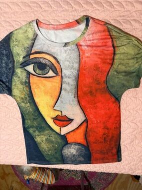 Abstract Colorful Face Wall Art - Multicolor